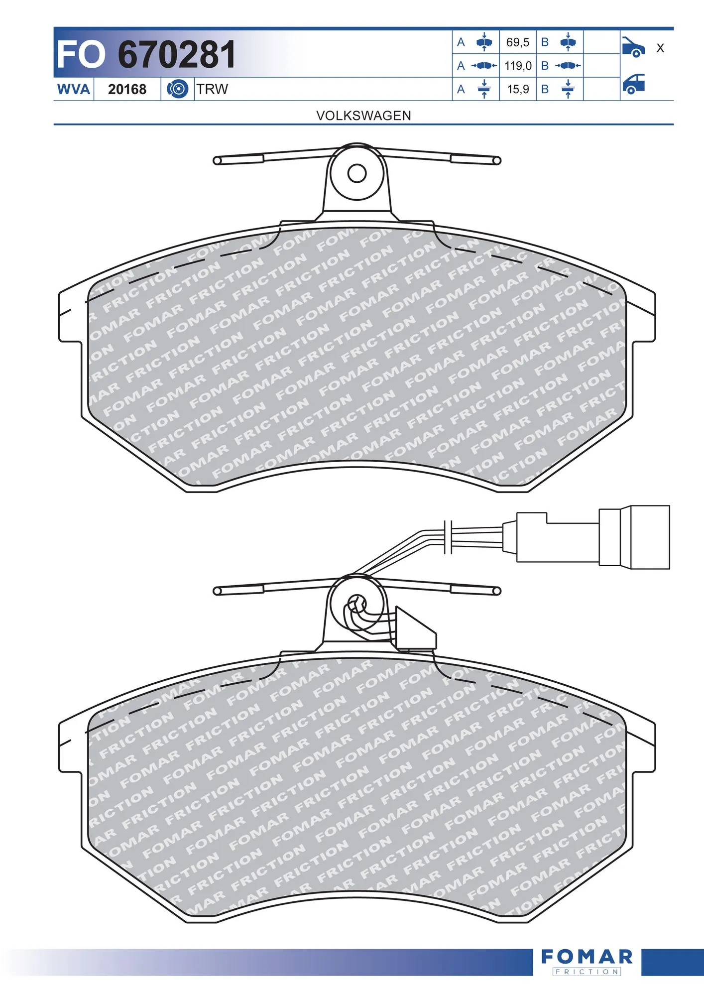 Brake Pad Set, disc brake